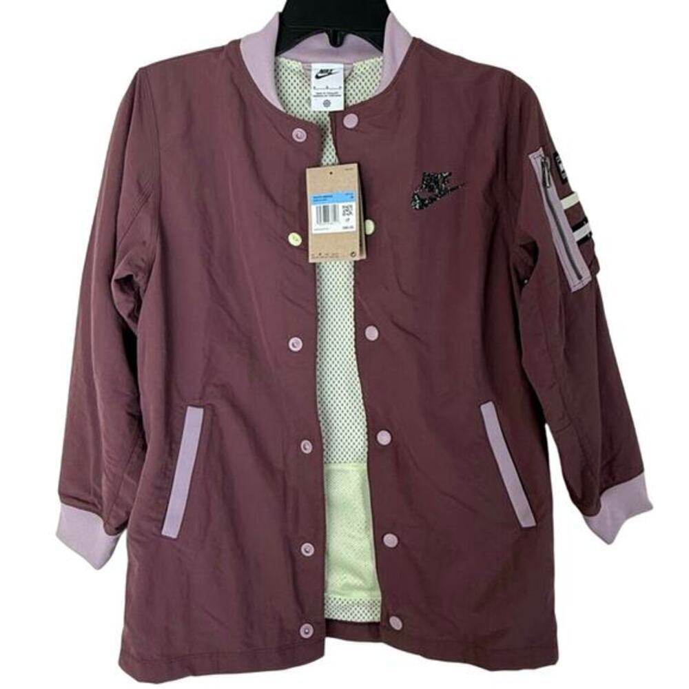 Nike Youth Unisex Button Down Jacket - Size M - Mauve